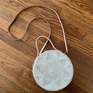 White rattan bag